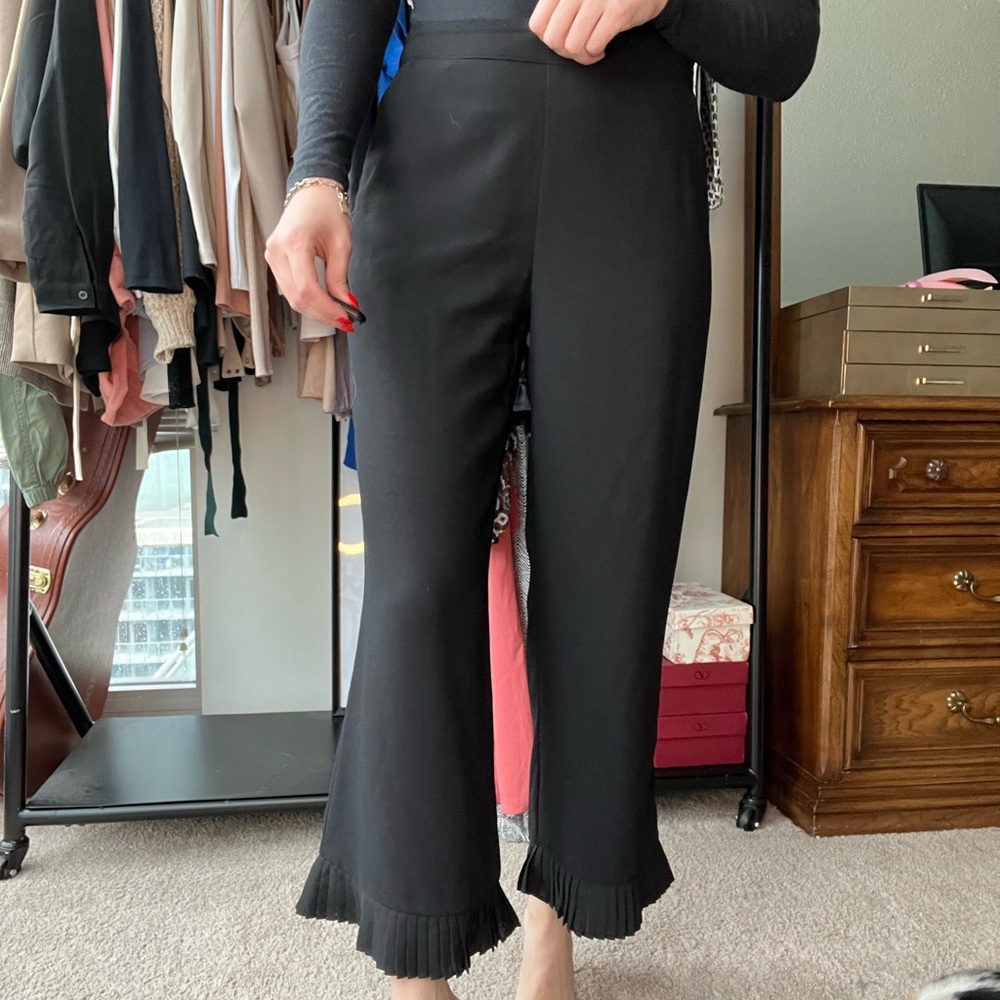 CeCe | Pleated hem moss crepe pants - Picture 2 of 6